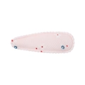 Barrette en tissu rose pour filles avec jolis motifs floraux et pois pour coiffure enfant - Style Pointillé Floral Rose Blanc (31)