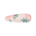 Pince à cheveux en tissu avec motifs floraux roses et finition en coton crème - Imprimé Feuille Florale Rose Crème (34)