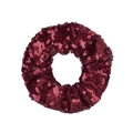 Elastico per capelli bordeaux con paillettes lucide a scaglie di pesce per donna - Rosso Vino (33)