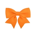 Bright orange grosgrain ribbon swallowtail hair bow for girls daily hair accessory - Orange