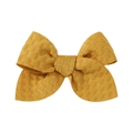 Lazo para el pelo de tela jacquard amarillo brillante hecho a mano para niñas - Amarillo Brillante