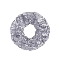 Elastico per capelli con paillettes argentate a scaglie di pesce e luce metallica - Silver (23)