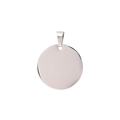 Polished silver stainless steel round pendant with mirror finish for DIY laser engraving - 25mm Round Plate / Steel