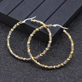 Chique tweekleurige goud- en zilveren oorringen met een gedraaid koordontwerp en grote cirkels - Klein / Tweekleurige Stijl (30mm)