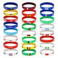 National flag silicone sports wristbands with country names for 2026 World Cup fans - 48 Teams (random Notes)