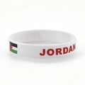 Jordan national flag silicone wristband in white for the 2026 World Cup soccer fans - 42 Jordan