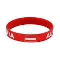 Red silicone Austria national flag wristband for 2026 World Cup sport fans - 23 Austria