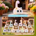 Full collection of 13 adorable fuzzy cartoon cat blind box figurines for desk decoration - -476 Honey Cat Box 12 / Full Box Set