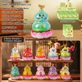 Green resin gourd panda figurine with lotus base from Lucky Lotus blind box series - Hm216 Fortune And Prosperity Lotus Box 8 / Full Box Set