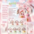 Cute panda cherry blossom snow globe keychain blind box, creative cartoon desk ornament gift - G008 Spring Cherry Blossoms Box 6 / Full Box Set