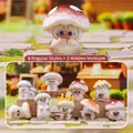 Miniature mushroom-head cat figurines, full set with 8 regular and 2 hidden styles - 0304 Kitten Mushroom Box 8 / Full Box Set