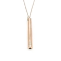 Collar silbato de respiración consciente en oro rosa con colgante cilíndrico pulido - Oro rosa