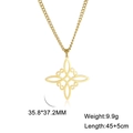Detailansicht des Keltenknoten-Anhängers mit Maßen 35,8x37,2 mm und 45 cm Kettenlänge - Gold