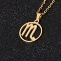 Collana con ciondolo Scorpione dorato in acciaio inossidabile lucido per uomo e donna - Scorpione Oro