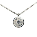 Silver stainless steel barbell pendant necklace with No Pain No Gain motivational engraving - Steel / 60CM