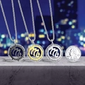 Scorpio zodiac pendant necklaces in black gold and silver with size comparison - Scorpio