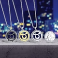 Taurus zodiac stainless steel pendants in black, gold, and silver finishes with chains - Taurus