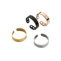 Adjustable magnetic stainless steel rings in gold, black, rose gold, and silver finishes - Steel / Double Magnets