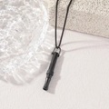 Minimalistische zwarte roestvrijstalen fluitketting voor mindfulness en stressverlichting - 60cm Box ketting / Zwart