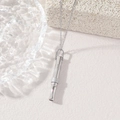 Mindful ademhalingsfluitje ketting van gepolijst zilver roestvrij staal voor stressverlichting - 60cm Box ketting / Zilver