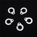 Set of five silver stainless steel handcuff pendants for personalized DIY jewelry making - Silver