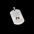 Collier dog tag en acier inoxydable gravé To My Love avec silhouette de couple - Silhouette de couple (E)