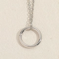Collana con ciondolo aereo in argento lucido con design ad anello minimalista in rame - Stile Cerchio (Argento)