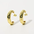 Elegante vergulde C-vormige ster oorringen met zirkonia stenen voor een trendy look - Goud