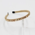 Elegante cerchietto barocco dorato con strass champagne rettangolari da donna - Giallo