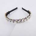 Elegante cerchietto geometrico con strass colorati scintillanti per feste da donna - Multicolore Vivace