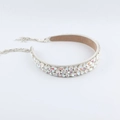 Diadema estilo barroco con diamantes de imitación coloridos y borlas de plata - Estilo Blanco AB Multicolor (A)