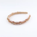Cerchietto imbottito rosa barocco con strass e gioielli di lusso per stile banchetto - Rosa