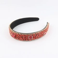 Cerchietto barocco con cristalli rossi e strass per feste ed eventi di moda di tendenza - Rosso