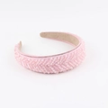 Chic pink Baroque sponge headband with handmade beadwork and rhinestones for women - Pink Beaded Style (D)