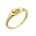 Anillo de abeja dorado elegante con detalles intrincados y acabado pulido fino - US 6 / Dorado