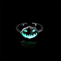 Luminous pumpkin face ring with green glow in the dark for Halloween parties - Green