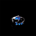 Luminous Halloween ring with ghost design and blue glow 'Boo' text on adjustable band - Blue Glow