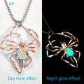 Pendaglio a forma di ragno luminoso con strisce arancioni, effetto giorno e notte - Luce Arancione-Rosso (4#)