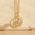 Luxurious 14K gold plated unicorn pendant necklace with sparkling white cubic zirconia - Unicorn (Gold)