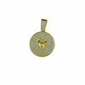 Gold Scorpio zodiac coin pendant necklace with sparkling pavé crystals for men - Scorpio (Pendant Only) / Gold