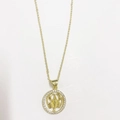 Scorpio zodiac pendant necklace in 14K gold plated finish with sparkling cubic zirconia - Cancer / Gold