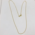 Minimalist 18K gold plated cable chain necklace with lobster clasp for women - O-Link 45cm 24K Gold Plated