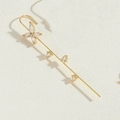 Elegant gold-tone butterfly ear crawler with sparkling marquise and round cubic zirconia stones - Butterfly Ear Hook-2