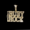 Collana con ciondolo Ruby Rock dorato stile hip hop con zirconi cubici brillanti - Solo Pendente (Senza Catena) / Oro