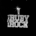 Collana a catena cubana hip hop con ciondolo a lettere RUBY ROCK ghiacciato in argento - Solo Pendente (Senza Catena) / Argento