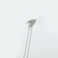 Silver tone gothic hip hop necklace with iced out 3D bubble letter V pendant - Letter V