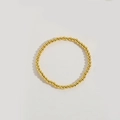 Minimalistische armband met gepolijste gouden kralen en hoogglanzende metalen afwerking - Ca. 0.3cm Kraaldiameter / Goud