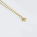 Elegant gold-plated tree of life pendant necklace with sparkling zircon stone accents - Tree of Life Pendant (MA1-2) / Zirconia Little Tree