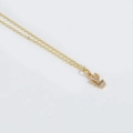 Minimalist gold-plated cactus pendant necklace with sparkling cubic zirconia crystals - Cactus Pendant (MA1-2) / Cactus