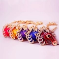 Colorful unicorn keychains with sparkling rhinestones and enamel finish in five vibrant colors - Multicolor Set